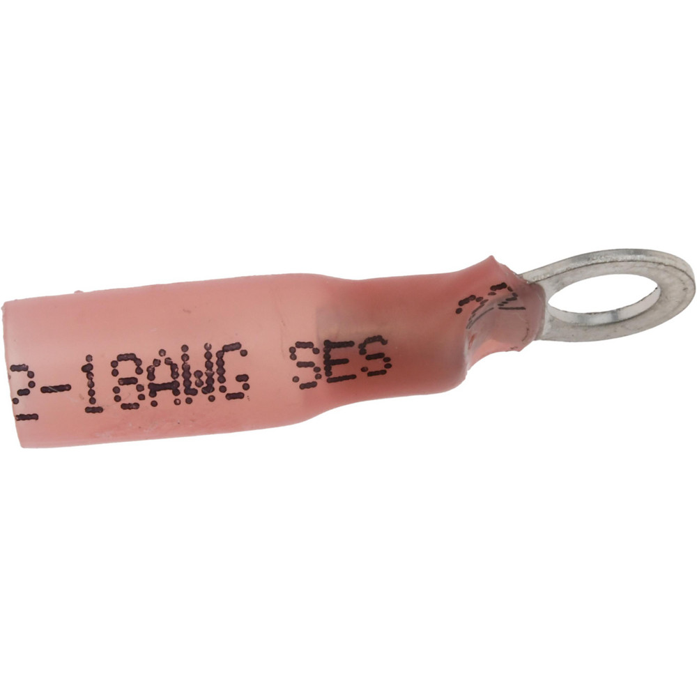 Ideal Standard Fork Terminal: Red, Vinyl, Partially Insulated, #8 Stud, Crimp - 83-7121
