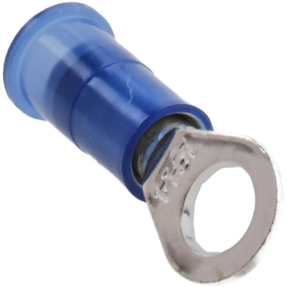 3M Circular Ring Terminal: Partially Insulated, 16 to 14 AWG, Crimp Connection - 7000133390
