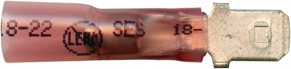 Made in USA 1/4" Wide, Heat Shrink & Polyolefin Insulation, Female Tab Terminal - MSC-23772-LF