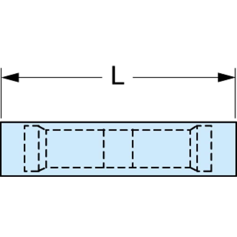 Value Collection Butt Splice Terminal: 16 AWG Min, 14 AWG Max, Partially Insulated, Nylon - Z3WCNYD2-25PK