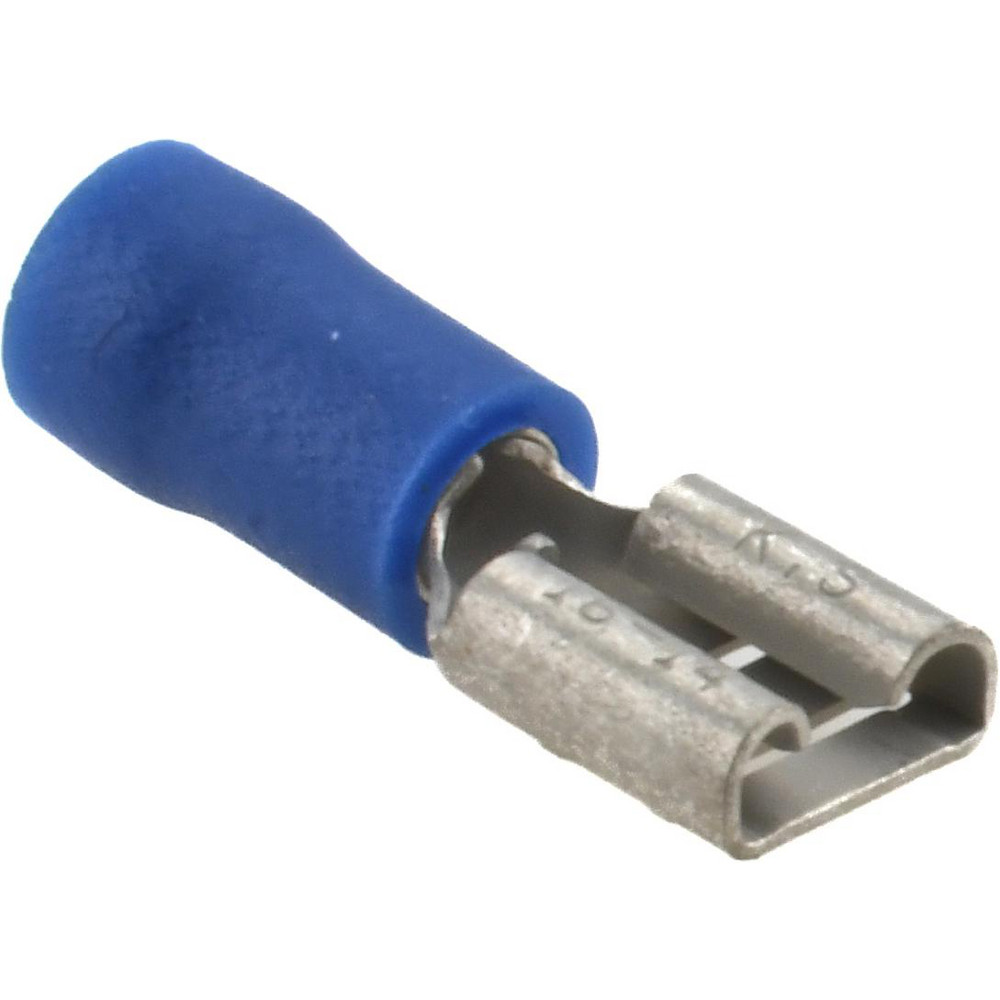 Ideal Wire Disconnect: Male, Blue, Vinyl, 16-14 AWG, 1/4" Tab Width - 83-9981