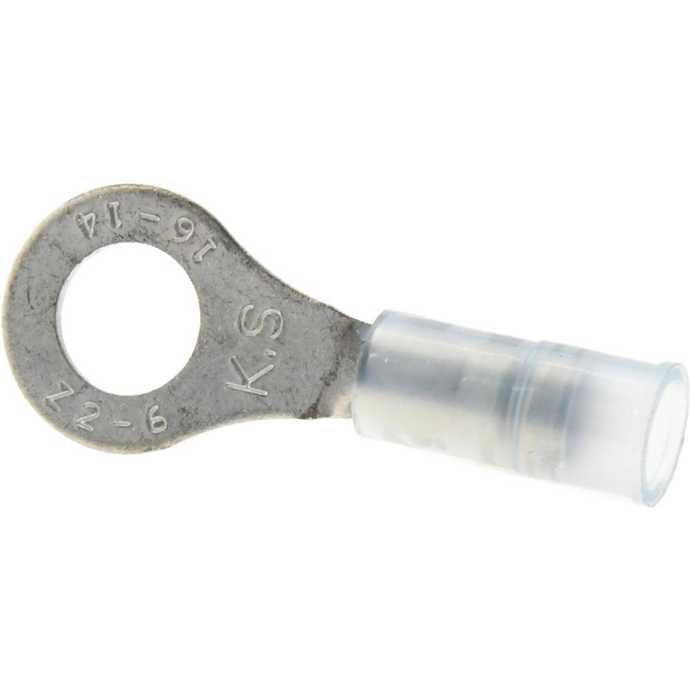 Value Collection Circular Ring Terminal: Partially Insulated, 16 to 14 AWG, Crimp Connection - ZRNYD2-12-HD