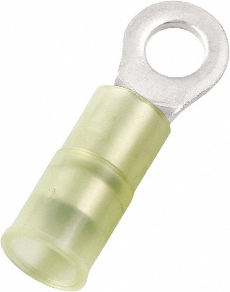 Value Collection Circular Ring Terminal: Partially Insulated, 16 to 14 AWG, Crimp Connection - ZRNYD2-12-HD