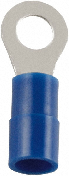 Value Collection Circular Ring Terminal: Partially Insulated, 16 to 14 AWG, Crimp Connection - ZRNYD2-12-HD