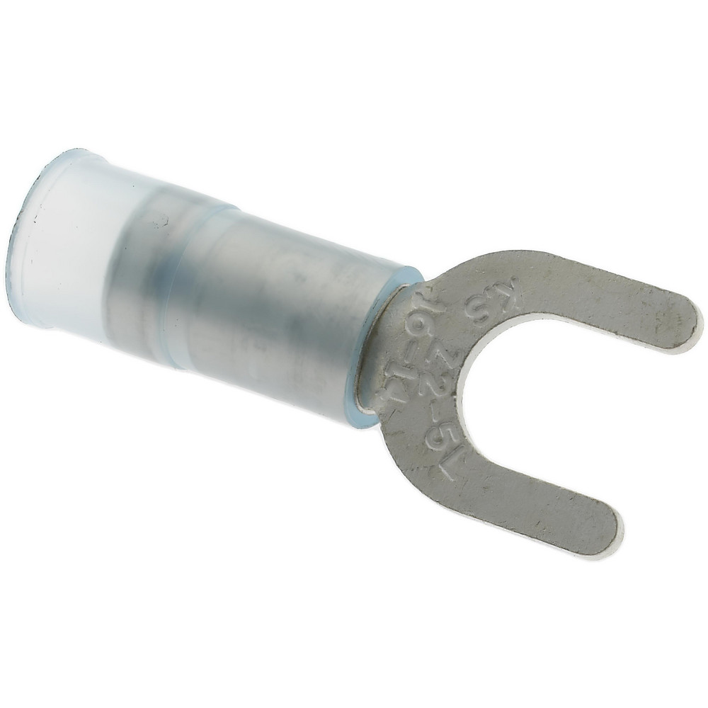 Ideal Standard Fork Terminal: Blue, Vinyl, Partially Insulated, #8 Stud, Crimp - 83-7161