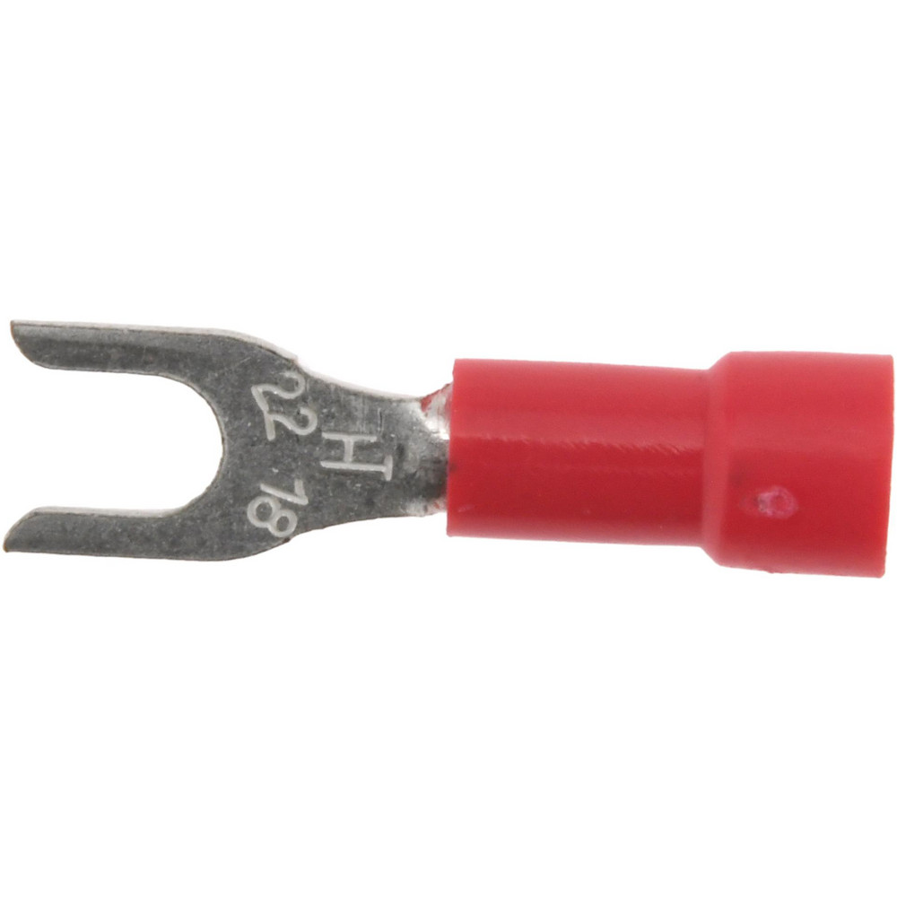 Ideal Standard Fork Terminal: Blue, Vinyl, Partially Insulated, #8 Stud, Crimp - 83-7161