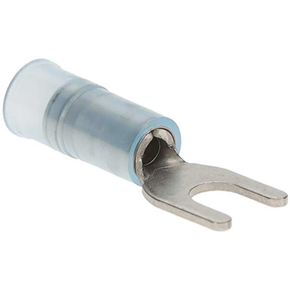 Ideal Standard Fork Terminal: Blue, Vinyl, Partially Insulated, #8 Stud, Crimp - 83-7161