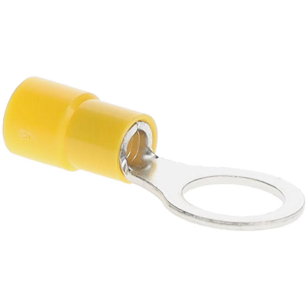 Made in USA Circular Ring Terminal: Fully Insulated, 16 to 14 AWG, Crimp Connection - R4B-14