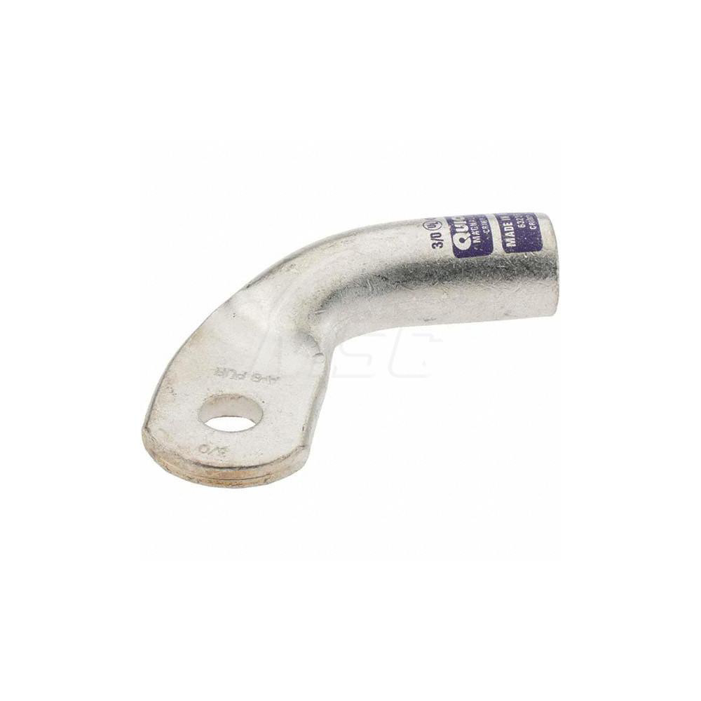 Made in USA D Shaped Ring Terminal: Non-Insulated, 3/0 AWG, Crimp Connection - 6323-781-005F