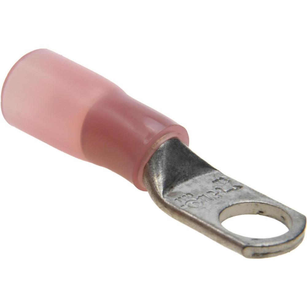 Value Collection D Shaped Ring Terminal: Partially Insulated, 8 AWG, Crimp Connection - BOW-23863