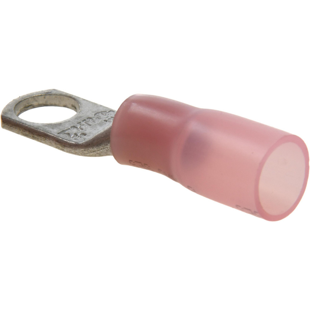 Value Collection D Shaped Ring Terminal: Partially Insulated, 8 AWG, Crimp Connection - BOW-23863
