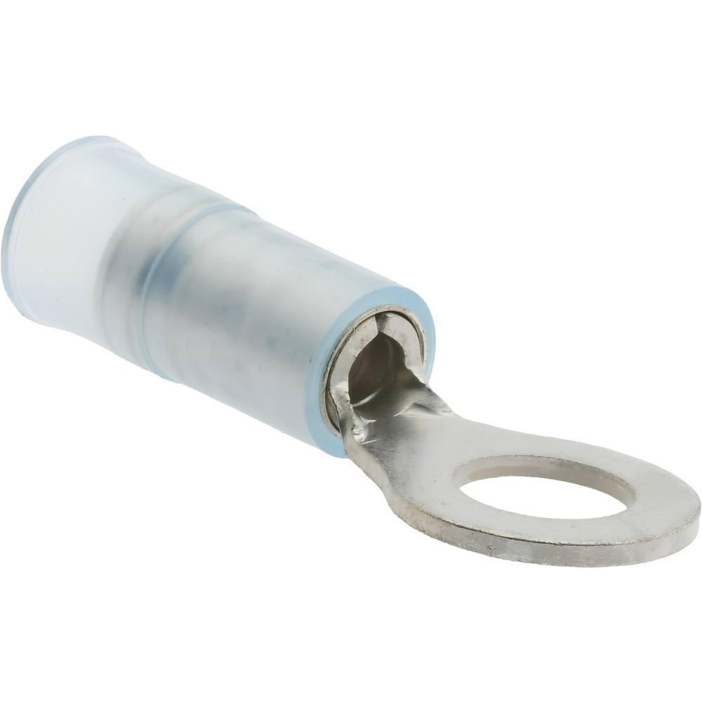 Value Collection D Shaped Ring Terminal: Partially Insulated, 8 AWG, Crimp Connection - BOW-23863