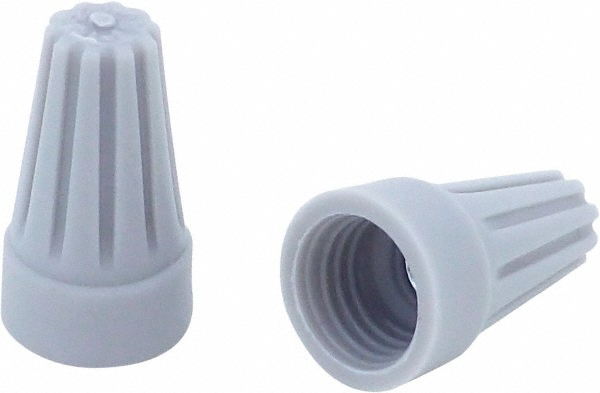 Value Collection Standard Twist-On Wire Connector: Gray, Watertight, 22-16 AWG - BD-23590