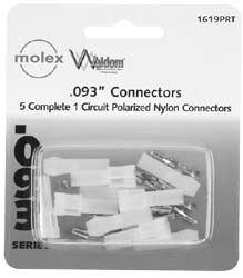 Molex 5 Circuit, 5 AWG, 0.062" Pin Dia, Modular Receptacle Plug Connector Package - 1625-5PRT