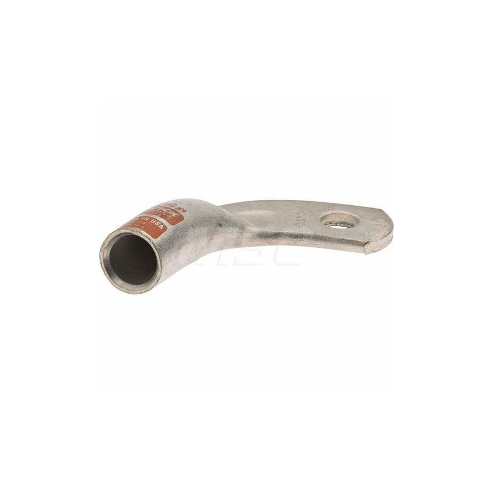 Made in USA D Shaped Ring Terminal: Non-Insulated, 2/0 AWG, Crimp Connection - 6312-781-005F