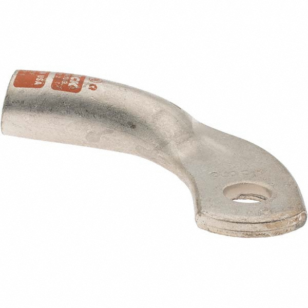 Made in USA D Shaped Ring Terminal: Non-Insulated, 2/0 AWG, Crimp Connection - 6312-781-005F