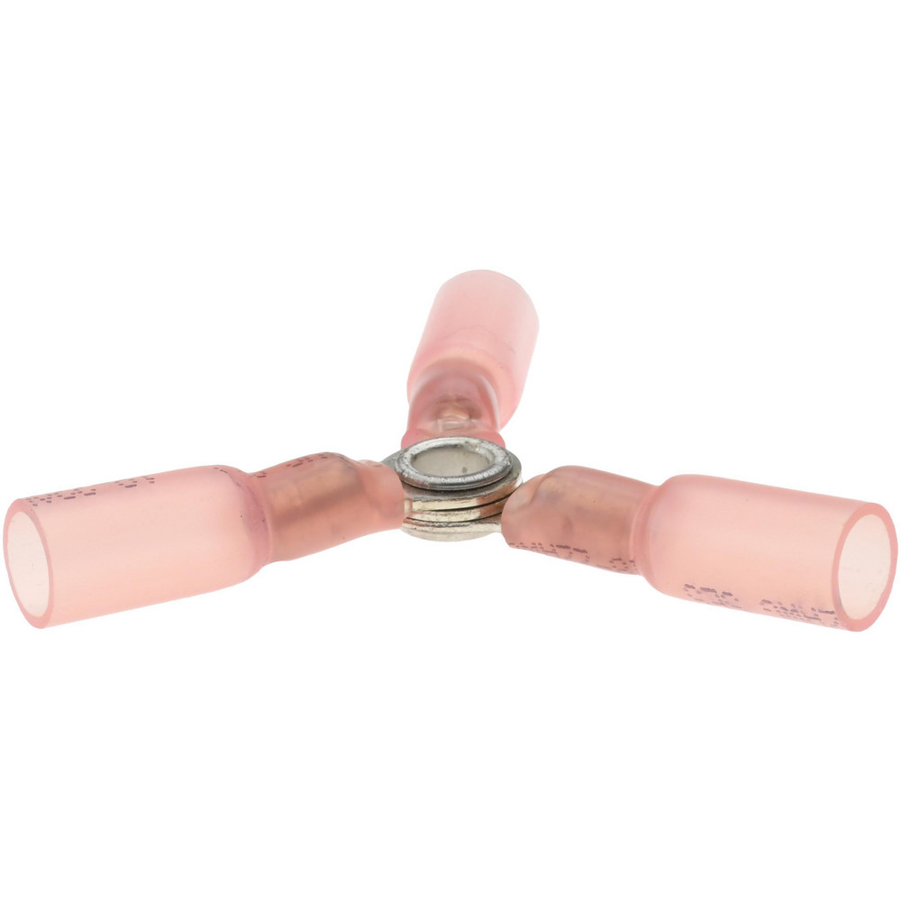 Value Collection Butt Splice Terminal: Crimp-On, Red, 22 AWG Min, 18 AWG Max, Heat Shrink & Ionic Polymer - BOW-23854