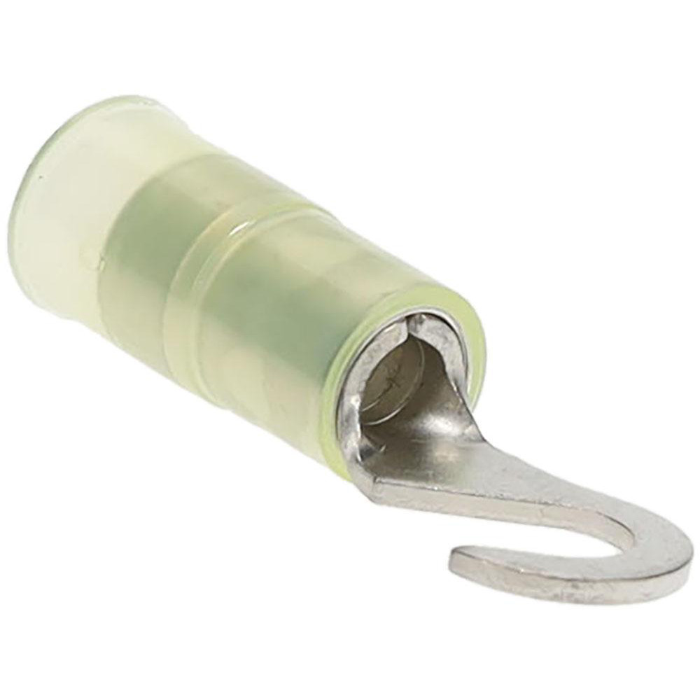 Value Collection Hook Ring Terminal: Partially Insulated, 16 to 14 AWG, Crimp Connection - ZHNYD1-5-25PK