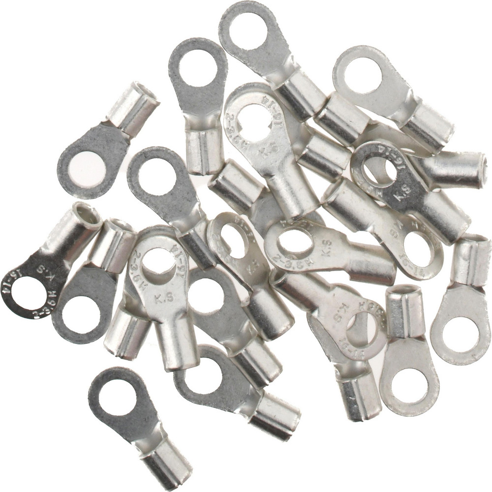 Ideal Circular Ring Terminal: Non-Insulated, 16 to 14 AWG, Crimp Connection - 83-0221