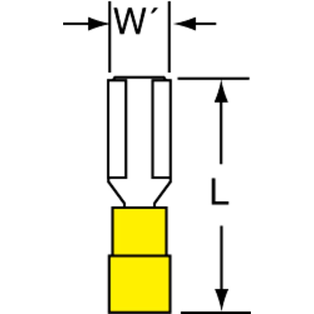 Value Collection Wire Disconnect: Female, Red, Nylon, 22-18 AWG, 1/4" Tab Width - BD-18385
