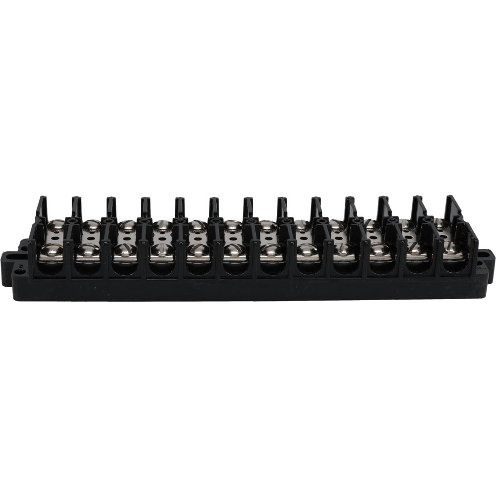 Ideal 2 Poles, 600 Volt, 30 Amp, -40 to 266°F, Polyester Thermoplastic, Polyester Thermoplastic Multipole Terminal Block - 89-202