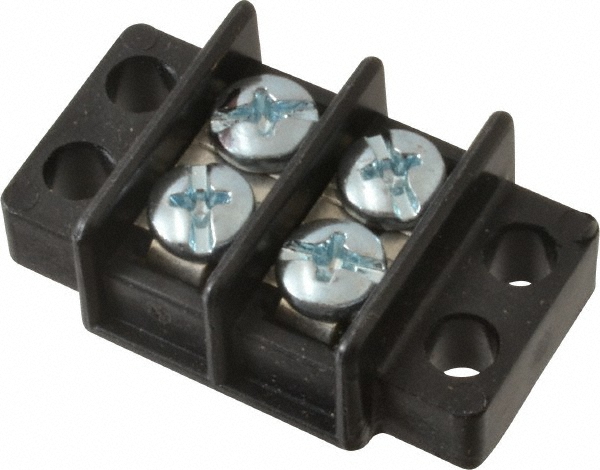 Ideal 2 Poles, 600 Volt, 30 Amp, -40 to 266°F, Polyester Thermoplastic, Polyester Thermoplastic Multipole Terminal Block - 89-202
