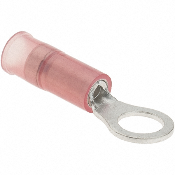 Ideal Circular Ring Terminal: Partially Insulated, 22 to 18 AWG, Crimp Connection - 83-2131