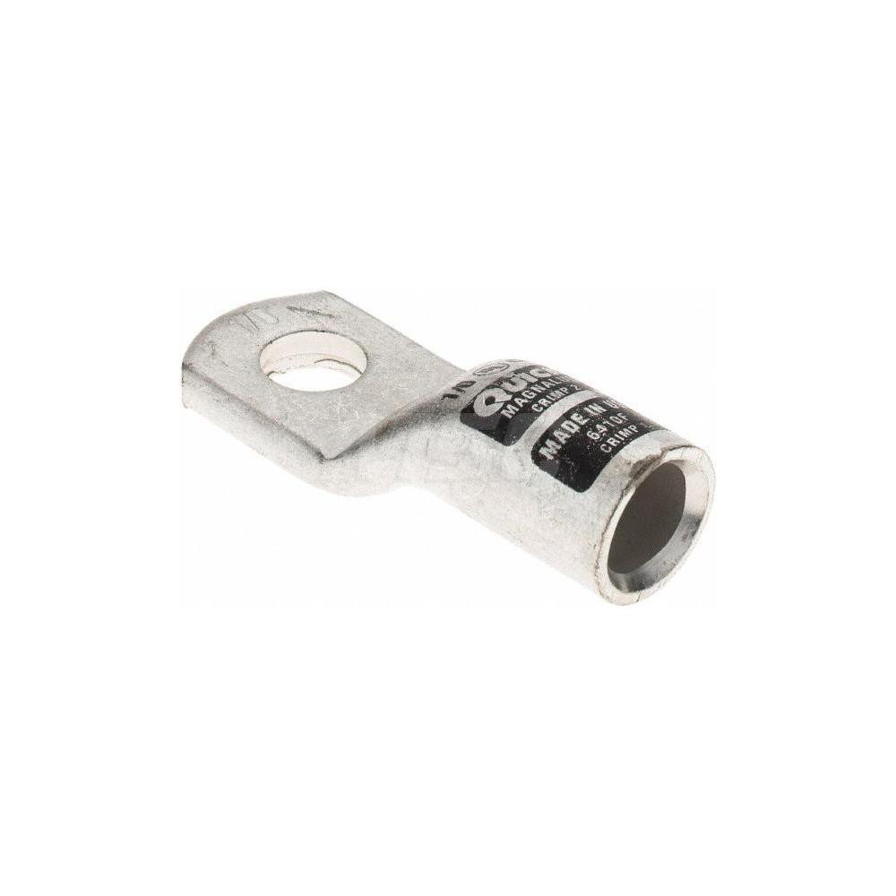 Made in USA D Shaped Ring Terminal: Non-Insulated, 1/0 AWG, Crimp Connection - 6410-781-005F