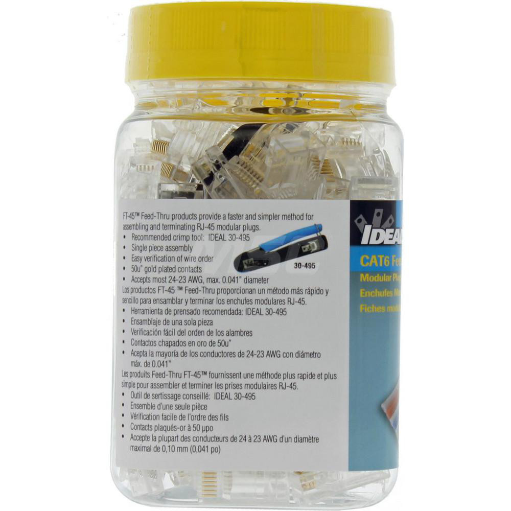 Ideal Modular Connectors: Connector Type: RJ45; Data Rating: Cat6a, Cat6; Number of Positions: 8 - 85-385