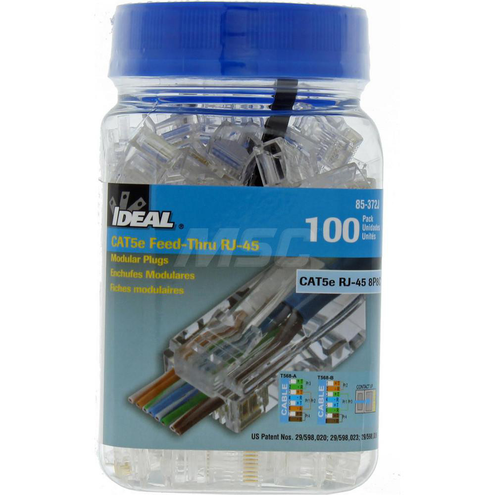 Ideal Modular Connectors: Connector Type: RJ45; Data Rating: Cat6a, Cat6; Number of Positions: 8 - 85-385