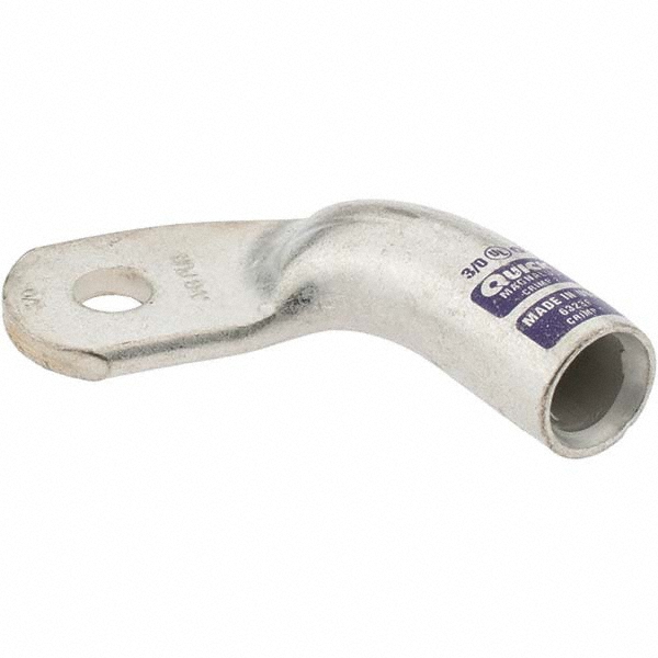Made in USA D Shaped Ring Terminal: Non-Insulated, 3/0 AWG, Crimp Connection - 6430-781-005F