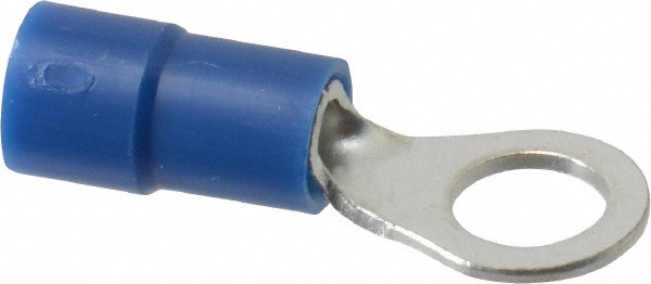 Thomas & Betts Circular Ring Terminal: Partially Insulated, 16 to 14 AWG, Crimp Connection - TV14-14R-XV