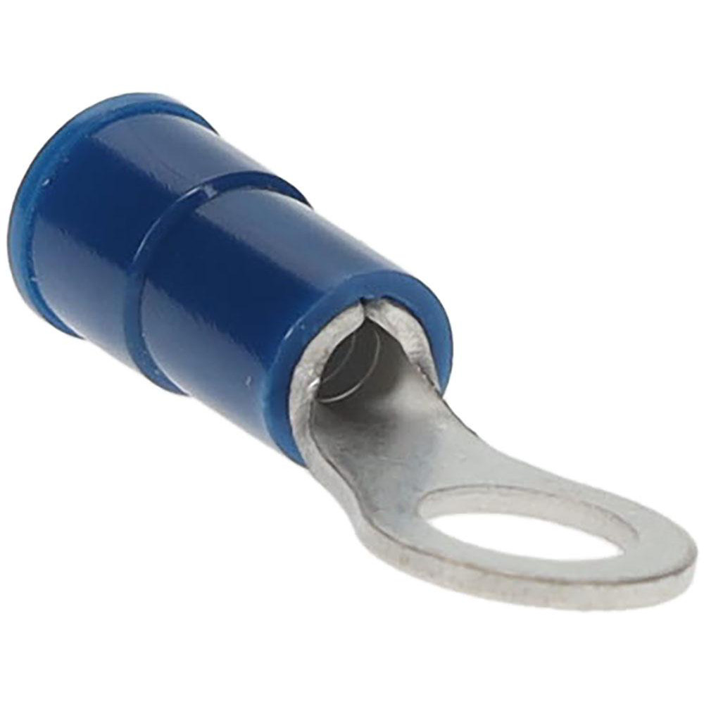 Thomas & Betts Circular Ring Terminal: Partially Insulated, 16 to 14 AWG, Crimp Connection - TV14-14R-XV