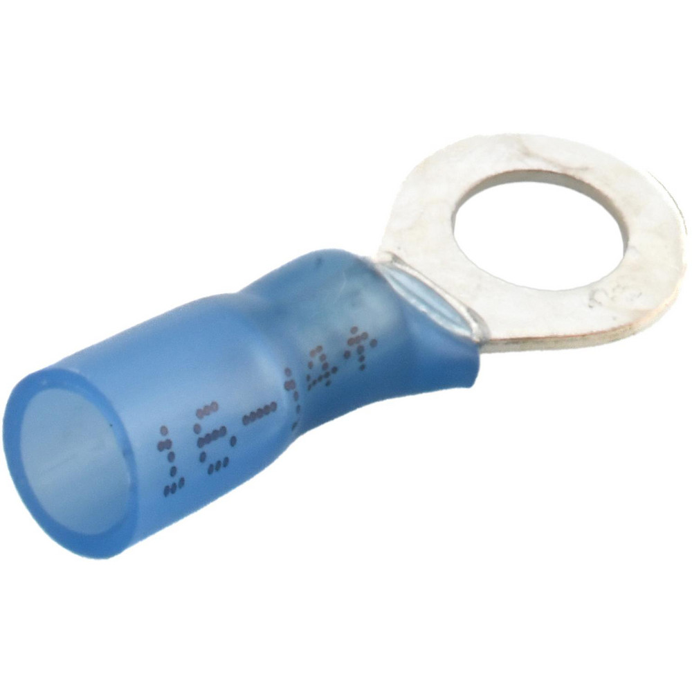 3M Circular Ring Terminal: Partially Insulated, 16 to 14 AWG, Crimp Connection - 7010397418