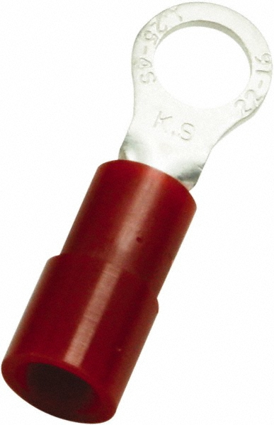 Ideal Circular Ring Terminal: Partially Insulated, 22 to 18 AWG, Crimp Connection - 83-2121