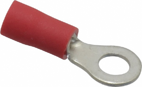 Ideal Circular Ring Terminal: Partially Insulated, 22 to 18 AWG, Crimp Connection - 83-2121