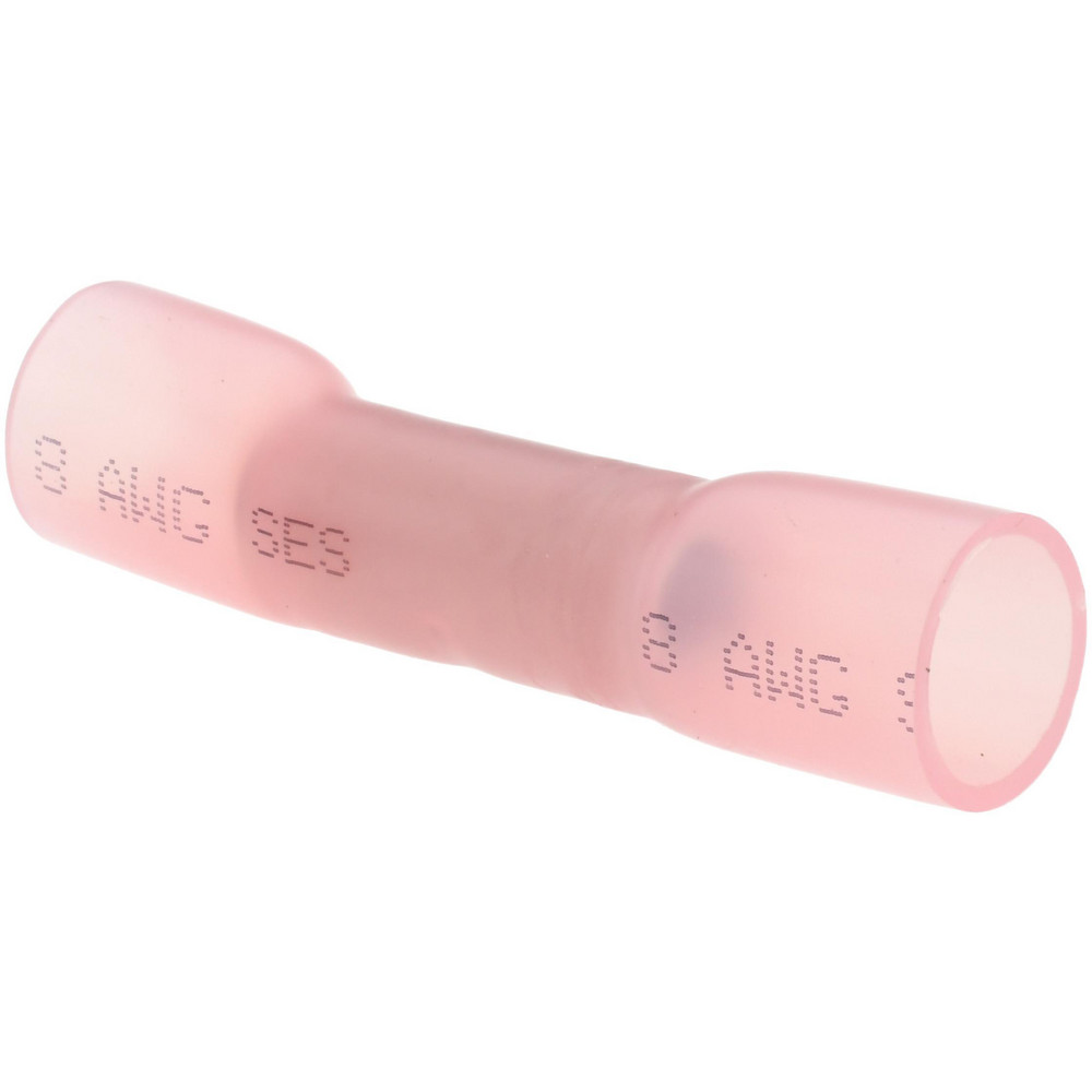 Value Collection Butt Splice Terminal: Crimp-On, Red, 8 AWG Min, 8 AWG Max, Fully Insulated, Vinyl - BVT8