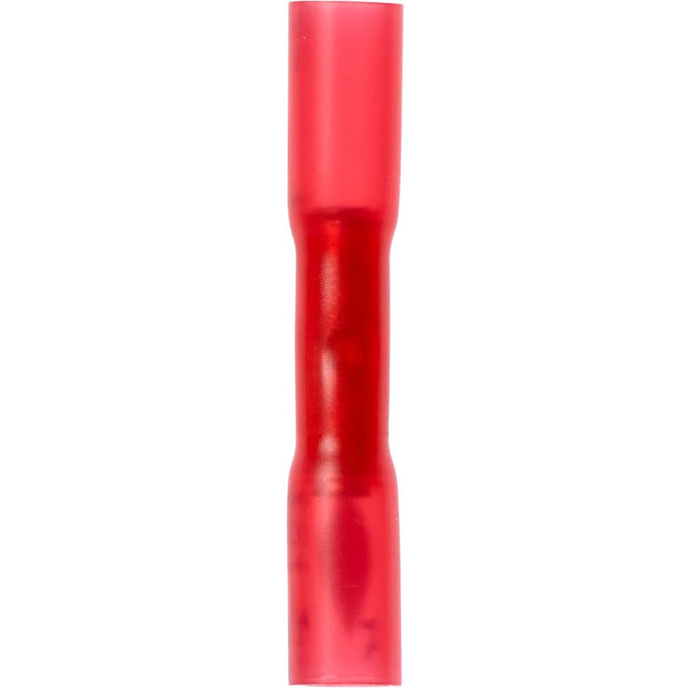 Value Collection Butt Splice Terminal: Crimp-On, Red, 8 AWG Min, 8 AWG Max, Fully Insulated, Vinyl - BVT8