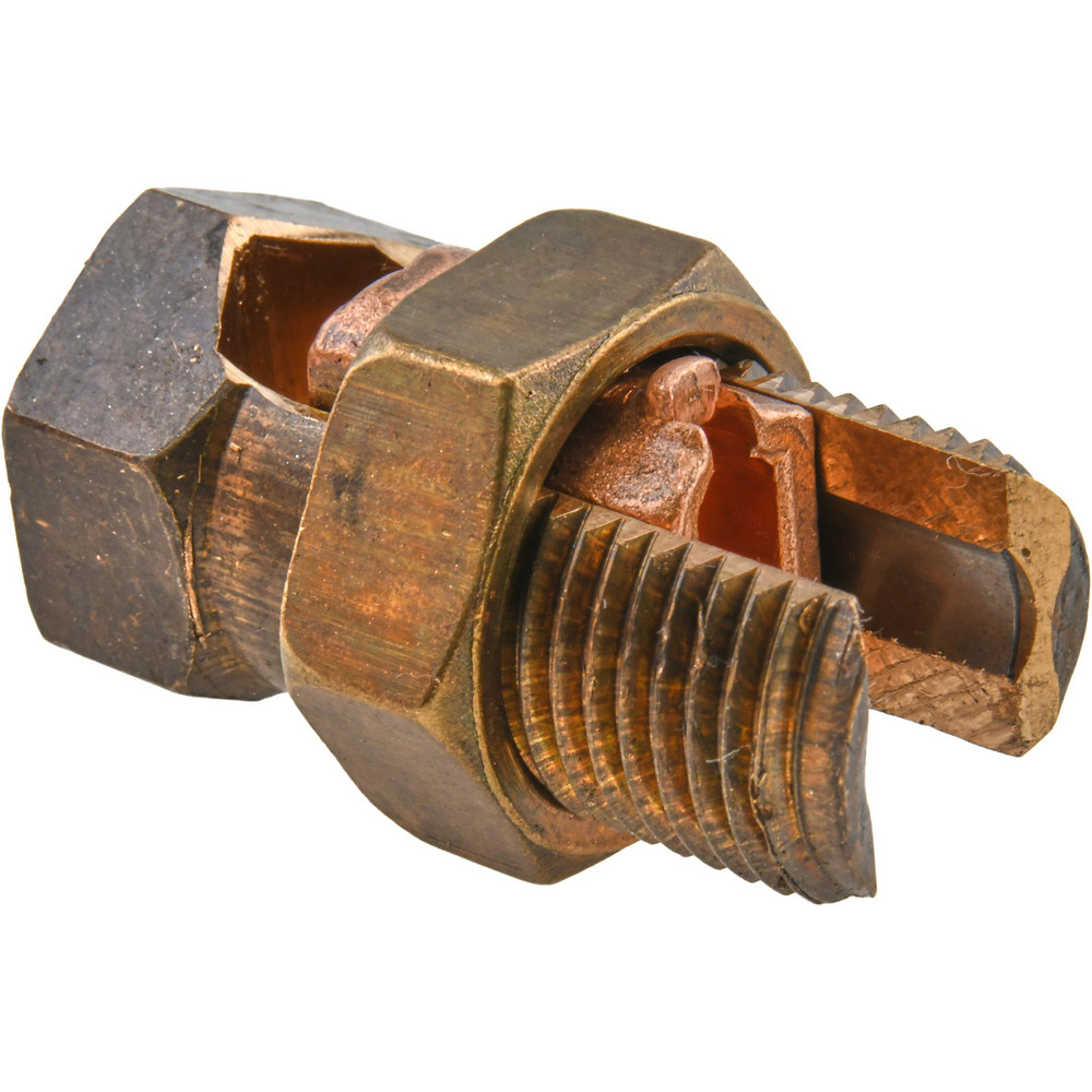 Made in USA 6 to 2 AWG, Copper Wire Compatible, Copper Alloy, Hex Split Bolt Connector - IK-2-P10