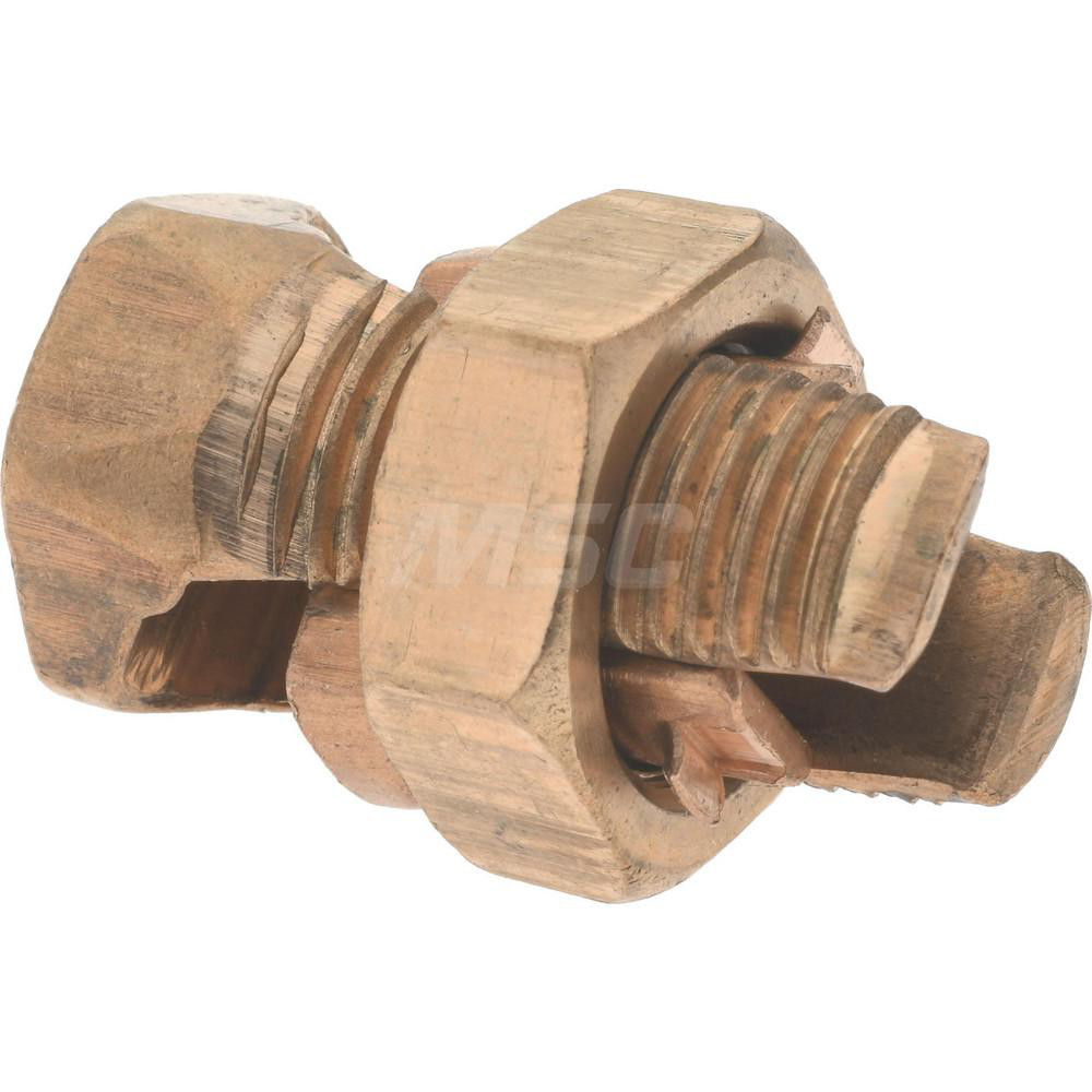 Made in USA 6 to 2 AWG, Copper Wire Compatible, Copper Alloy, Hex Split Bolt Connector - IK-2-P10