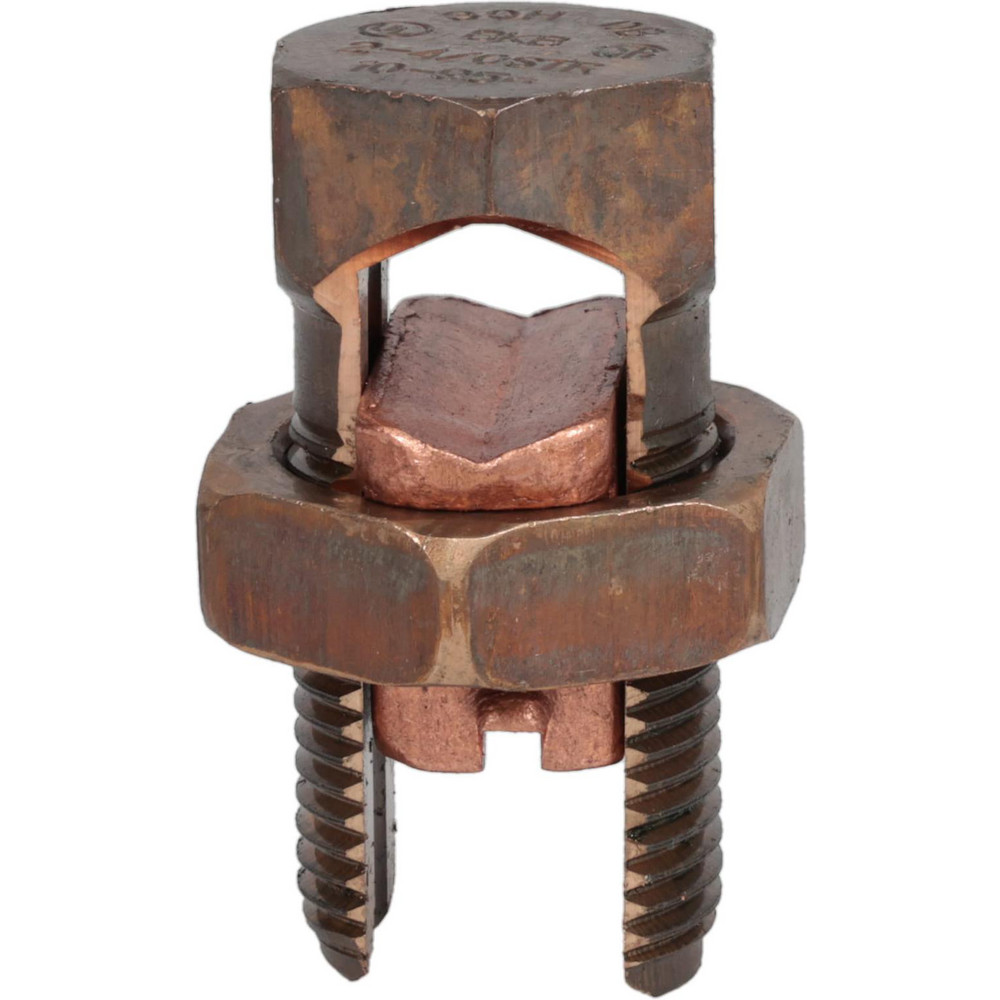 Made in USA 6 to 2 AWG, Copper Wire Compatible, Copper Alloy, Hex Split Bolt Connector - IK-2-P10