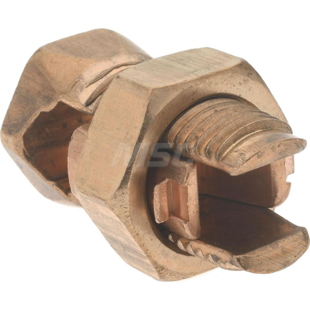 Made in USA 6 to 2 AWG, Copper Wire Compatible, Copper Alloy, Hex Split Bolt Connector - IK-2-P10