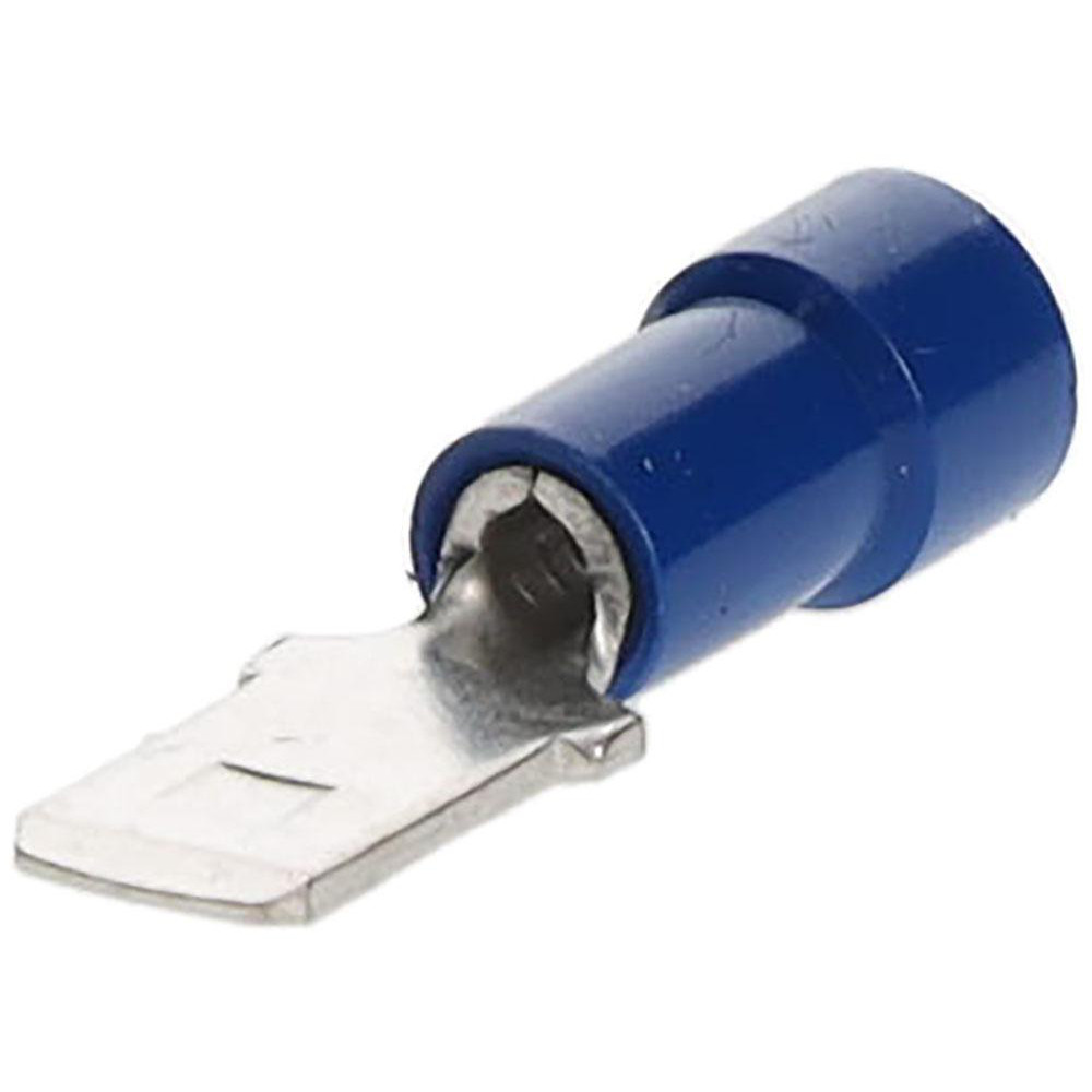 Thomas & Betts Wire Disconnect: Blue, Vinyl, 16-14 AWG, 1/4" Tab Width - TV14-250PD-XV