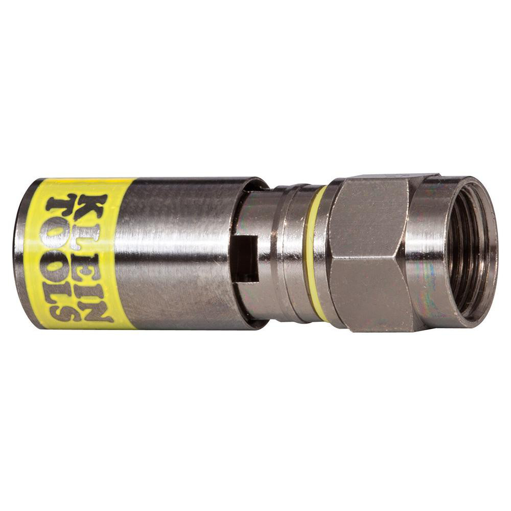 Klein Tools Coaxial Connectors: Connector Type: F; Termination Method: Compression; Compatible Coaxial Type: RG6 - VDV812-606