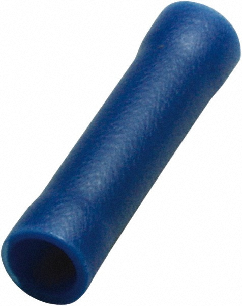 Value Collection Butt Splice Terminal: Crimp-On, Blue, 16 AWG Min, 14 AWG Max, Fully Insulated, Nylon - BNYTF2-100PK