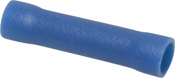 Value Collection Butt Splice Terminal: Crimp-On, Blue, 16 AWG Min, 14 AWG Max, Fully Insulated, Nylon - BNYTF2-100PK
