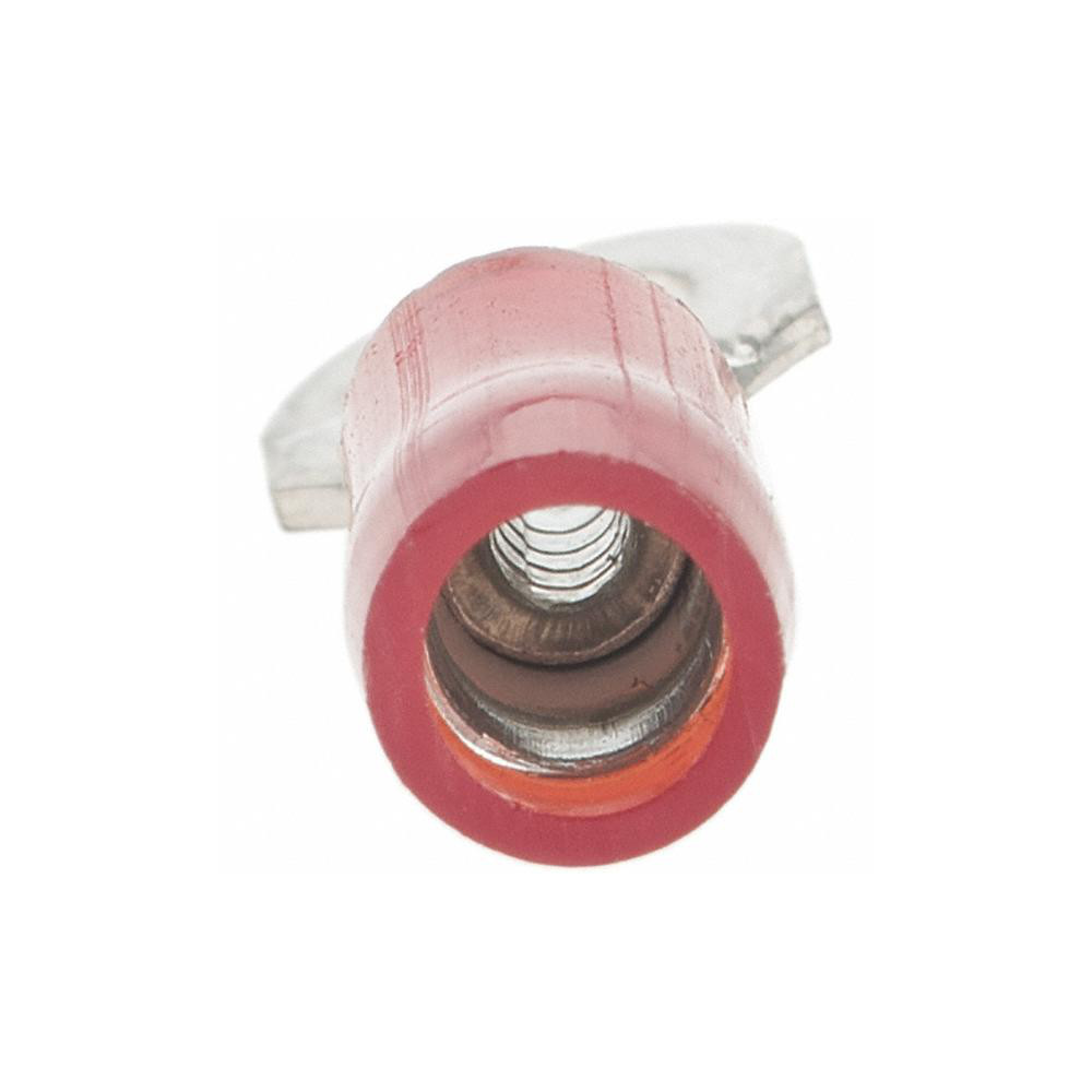 Value Collection D Shaped Ring Terminal: Partially Insulated, 22 to 18 AWG, Crimp Connection - BD-18312