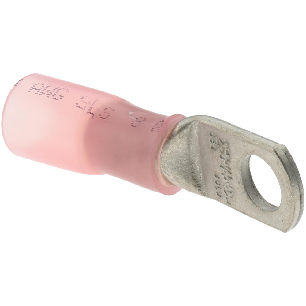 Value Collection D Shaped Ring Terminal: Partially Insulated, 8 AWG, Crimp Connection - BOW-23864