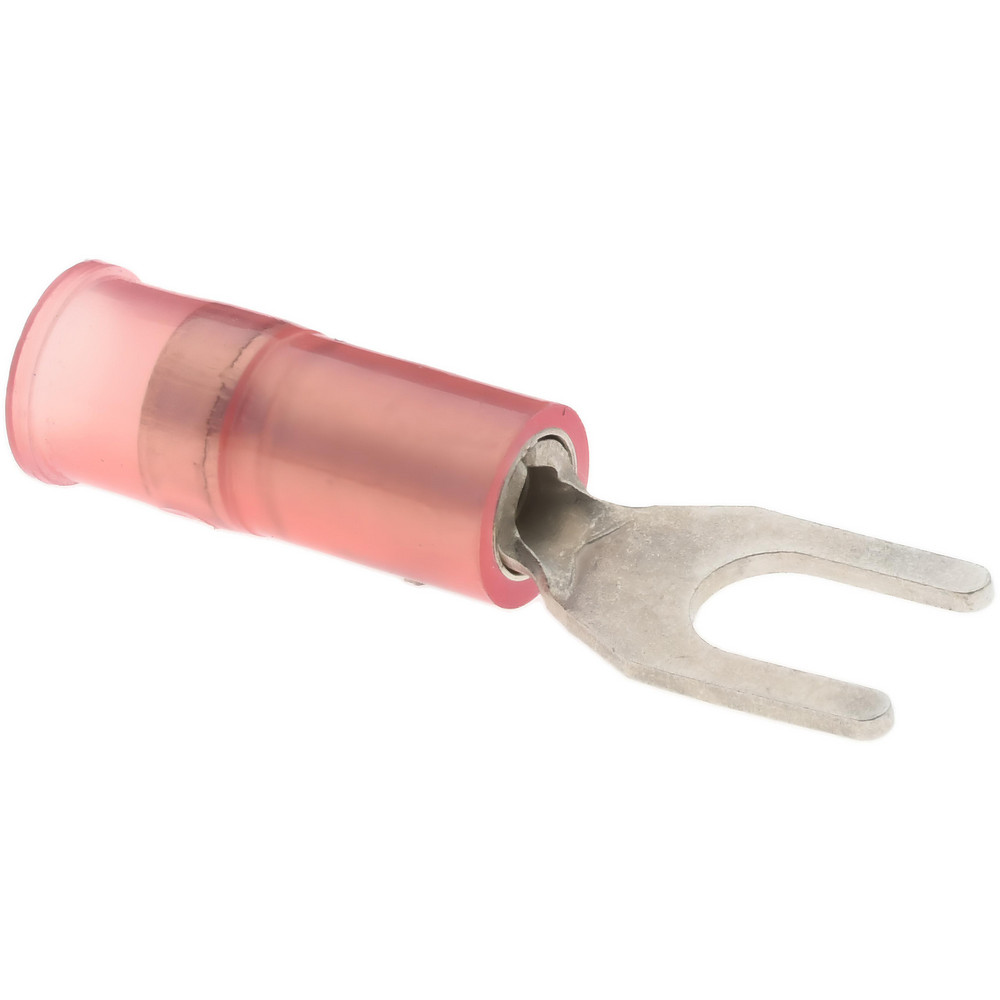 Value Collection Standard Fork Terminal: Red, Vinyl, Partially Insulated, #10 Stud - ZSVYS1-5