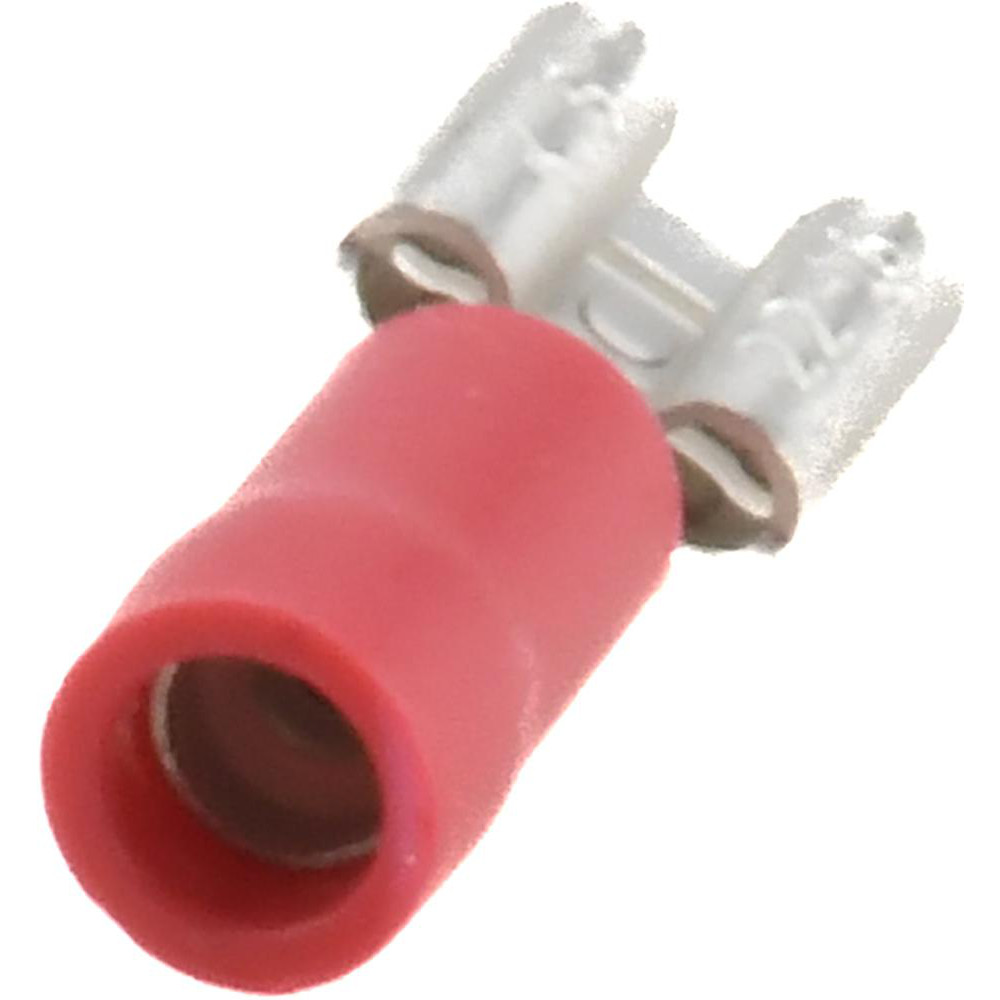 Ideal Wire Disconnect: Female, Red, Vinyl, 22-18 AWG, 1/4" Tab Width - 83-9571